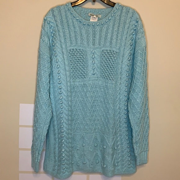 Deirdre Mcguire 100% Pima Cotton Handknitted in Ireland Pullover Sweater Size L - Picture 1 of 4